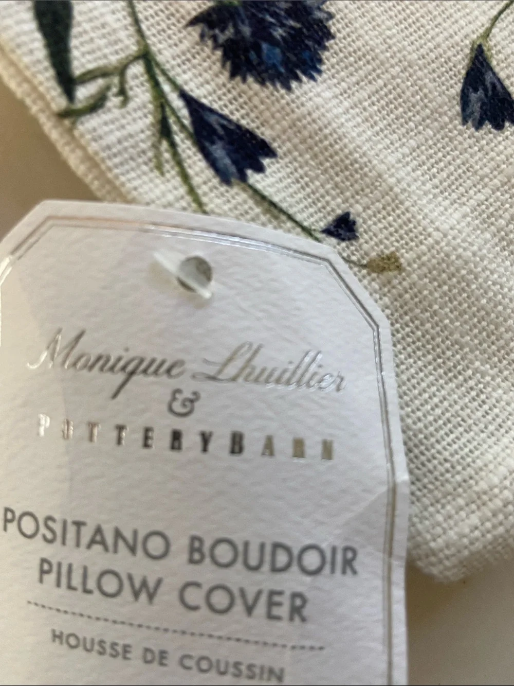 Pottery Barn Cream Floral Embroidered pillow covers - Set of 4